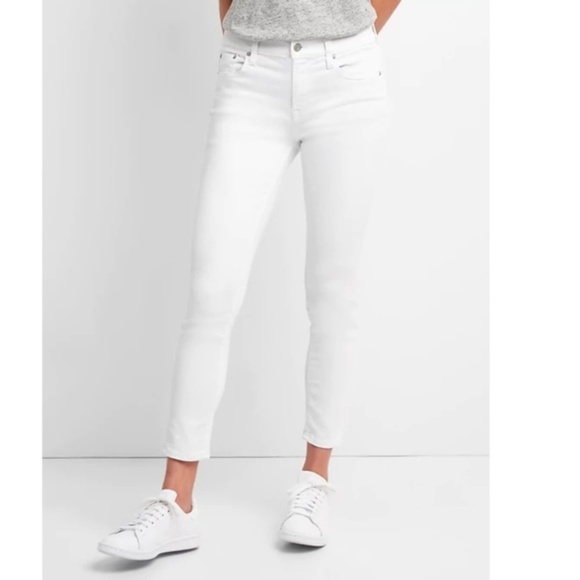 GAP Denim - NWT Gap Mid True Rise Skinny Jeans 24 White v768